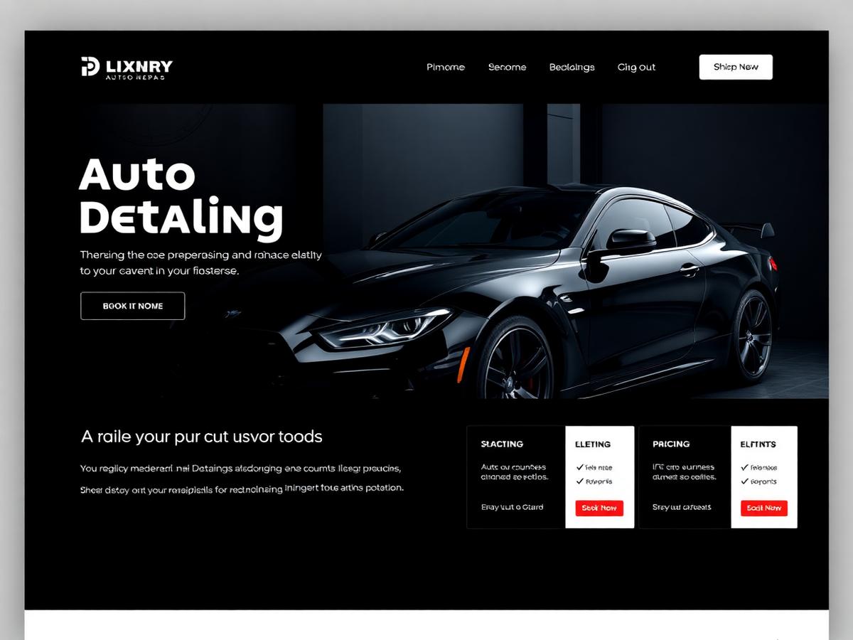 Desktop preview of the Mirror Finish Auto Detailing website