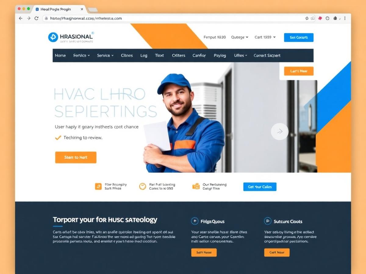 Desktop preview of the Northline Heating & Air website